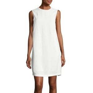 Helmut Lang White Crêpe Apron Mini Dress